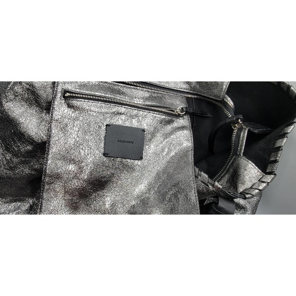 Allsaints Miki Lea Leather East West Tote Bag - Picture 2 of 3